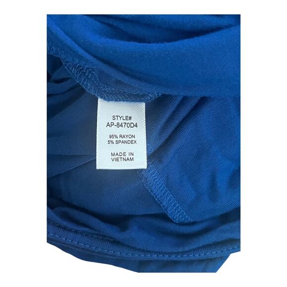 Zenana Blue Rayon Spandex Wide Leg Jumpsuit Size M - Picture 5 of 5